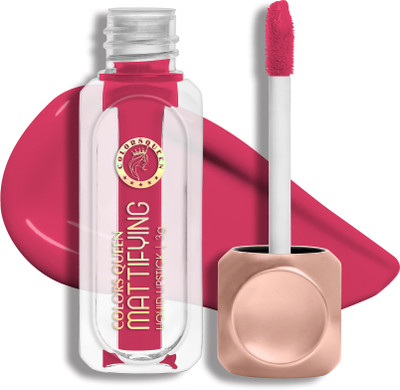 COLORS QUEEN Mattifying Non Transfer Liquid Matte Lipstick Enriched with Vitamin E Almond Oil(Brick, 3 g)