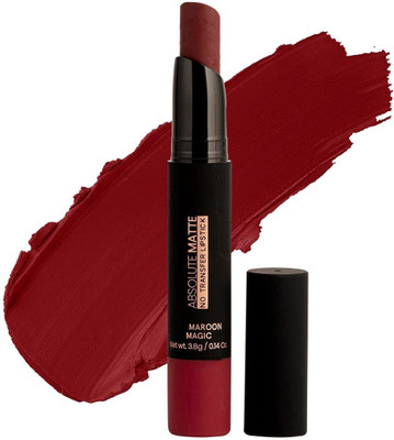 WOONGMI Maroon Matte Lipstick Won't Smudge Non Transfer Lip Crayon(Magic Maroon, 3.8 g)