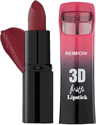 REIMICHI 3D Matte creamy Finish Full Coverage Matte Long Lasting Lipstick(dark maroon, 3.5 g)
