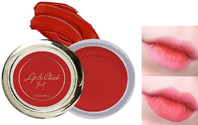 KAIASHA And Cheek Tint Tinted Lip Balm For Girls -waterproof and long lasting(red, 10 g)