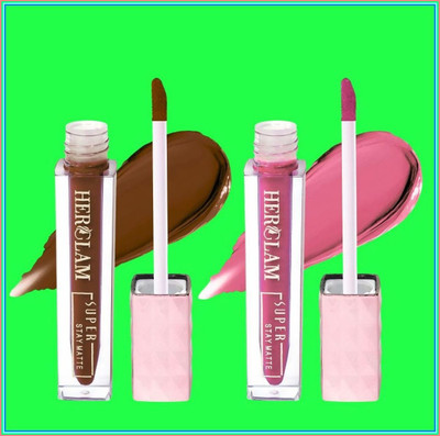 herglam Liquid Lipstick Duo | Smudge-Proof | Intense Color | 2 Matte Shades(Multicolor, 209 ml)