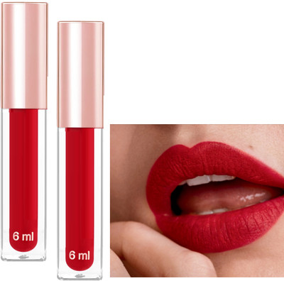 ADJD Combo Velvety Soft Finish Weightless Formula Long Lasting Lipstick Red(Red, 12 ml)