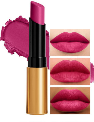 YAWI 24 Hours Stay Long Lasting Non Transfer Waterproof Matte Lipstick(Magenta Pink, 3.5 g)