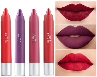 Yuency HD BEST MATTE FINISH LONG LASTING CRAYON LIPSTICK(MULTICOLOR, 14.4 g)