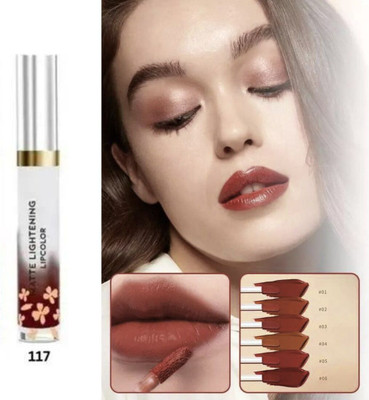 RED4 R4 Matte lightening maroon lipstick 1pcs(maroon, 8 ml)