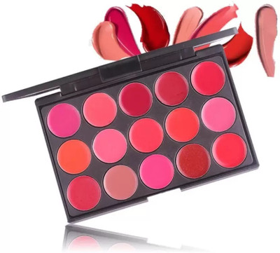 KAATO Professional Make-up MATTE 15-COLOR LIP CREAM PALETTE FOR WOMEN AND GIRLS(Multicolor, 20 ml)