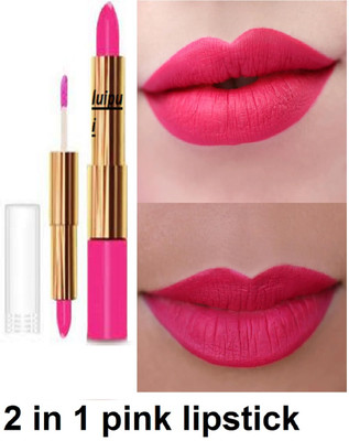 Luipui 2 in 1 crayon + liquid matte look lipstick(pink, 6 g)