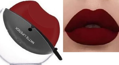 GABBU APPLE DESIGN MATTE LIPSTICK LONG LASTING & WATERPROOF LIPSTICK MAKEUP(maroon, 10 g)