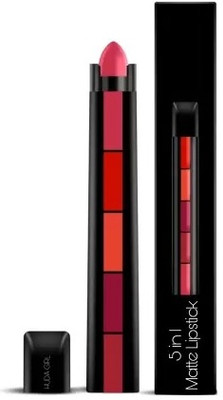 Yuency Red Edition 5 in 1 Pocket Matte Lipstick(MULTICOLOR, 7.5 g)
