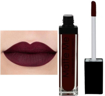 Yuency Liquid matte nontransfer waterproof dark maron lipstick(MAROON, 6 ml)