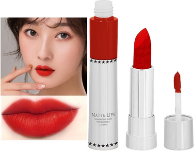 THTC 2 In 1 Double Ends Waterproof Matte Lipstick(Red, 8 g)