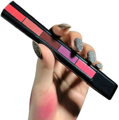 Yuency 5 in 1 crayon matte multi color lipstick water proof(multi color, 6 g)