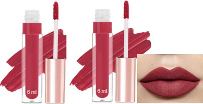 ADJD Combo Velvet Non tansfer Smudge Proof Longlasting liquid Matte Brick red(Brick red, 12 ml)