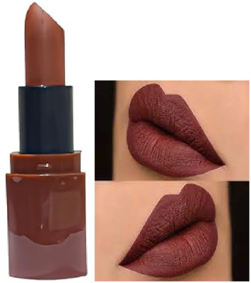 Luipui brown matte finish lipstick pack of 1 waterproof and long lasting smooth lips(brown, 6 g)