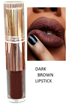 Luipui fabulous brown 2 in 1 matte finish lipstick pack of 1(brown, 6 g)