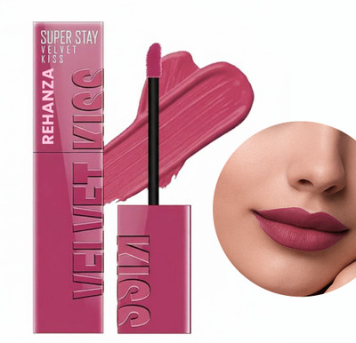 Rehanza Velvet Kiss Liquid Lipstick - Super Stay Matte Long Lasting Pink Shade Women(Pink, 3.5 ml)