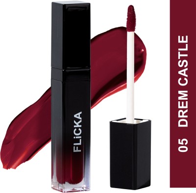 Flicka Set and Attack Liquid Matte Lipstick For Women, 05 Dream Castle , 7ml(2 Maroon, 7 ml)