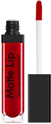 BLUSHIS All Day Liquid Matte Lipstick(Red, 6 ml)