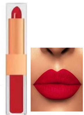TOPQ best red 2 in 1 matte finish lipstick best long lasting(red, 6 g)