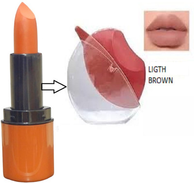 Luipui LIGTH BROWN MATTE LIPSTICK AND NEW APPLE DEGIEN LIPSTICK PACK OF 2(BROWN, 7 g)