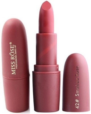 MISS ROSE Rose (42) Matte Lipstick Waterproof(Smoked Rose, 3.4 ml)