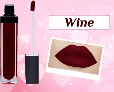 Fleeto /Non Transfer Smudge Proof Longlasting Sensational -Liquid Matte Lipstick//-/(WINE, 6 ml)