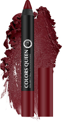 COLORS QUEEN Color It All Highly Pigmented Long Lasting Non Transfer Matte Crayon Lipstick(Rich Maroon, 3.5 g)