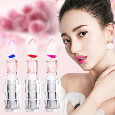 HUZURLU Flower Jelly Crystal Lipstick Glossy Color Change Lipstick Combo(Multi color, 11.4 g)