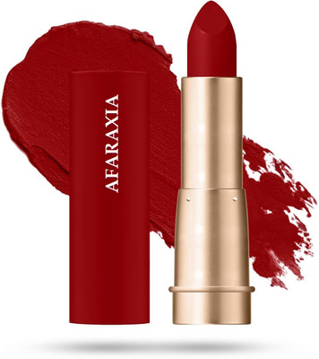 AFARAXIA Matte Lipstick Full Coverage Long Lasting Lipstick Smudge Proof Bright red(Bright red, 3.5 g)