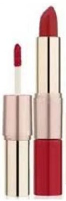Luipui maroon crayon + liquid pack of 1 matte look lipstick(maroon, 6 g)