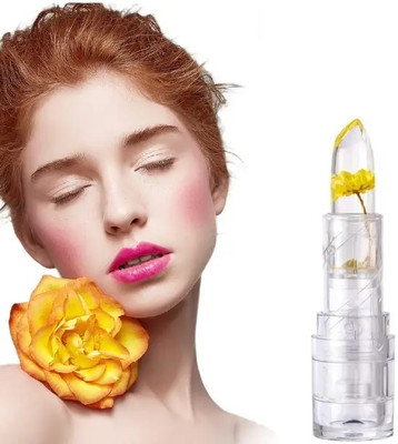 EVERERIN Temperature Color Change Lip Gloss Crystal Flower Jelly Lipstick(yellow, 3.6 g)