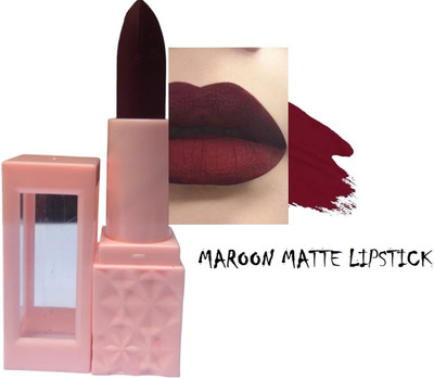 AMOSFIA Matte finish ultra soft Smudge Non Transfer Lip Crayon_A131(Maroon, 5 g)