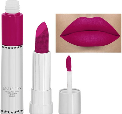 Emijun 2 IN 1 Long Lasting Matte Finish Lipstick(magenta, 8 ml)