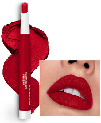 MYEONG Matte Finish Quality Matte Me Crayon Melon Red Long Lasting, Waterproof Lipstick(Melon Red, 3.5 g)