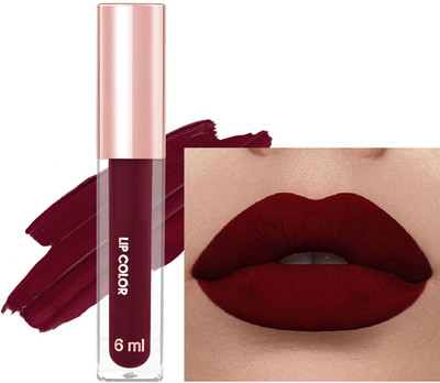 REIMICHI Matte Lipstick Smudge Proof Long lasting Sensational Liquid(MAROON, 6 ml)