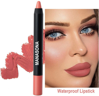 manasona Peach Pink Moisture Matte Longstay Lipstick for 12 Hour Long Stay(Peach Pink, 3.5 g)