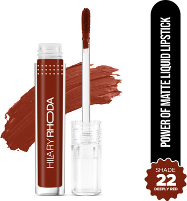 Hilary Rhoda Power Of Matte Liquid Lipstick | Buildable Colour | Long Lasting & Smudge Proof(Shade-22, 3 ml)