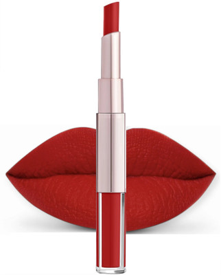 Luster Shine 2 in 1 Matte Finish Long Lasting Intense Matte Lipstick(Red, 7 ml)