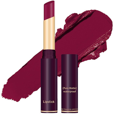 MYEONG Smudge Proof Creamy Matte Gold Rich Red Lipstick(Gold Rich Red, 4 g)