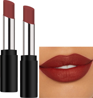 ADJD Combo Matte Finish NonTransfer Lipstick Lightweight & Highly Pigmented Hot red(Hot red, 6.4 g)