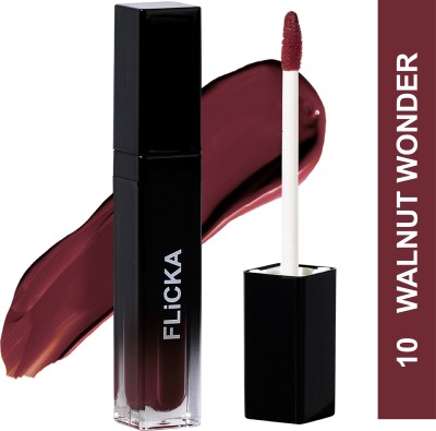 Flicka Set and Attack Liquid Matte Lipstick For Women, 10 Walnut Wonder , 7ml(1 Brown, 7 ml)