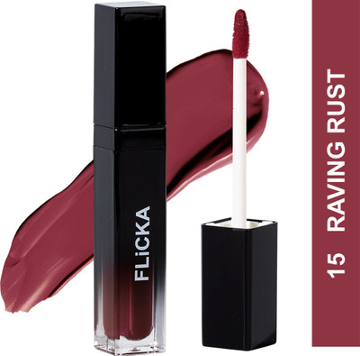Flicka Set and Attack Liquid Matte Lipstick For Women, 15 Raving Rust , 7ml(2 Brown, 7 ml)