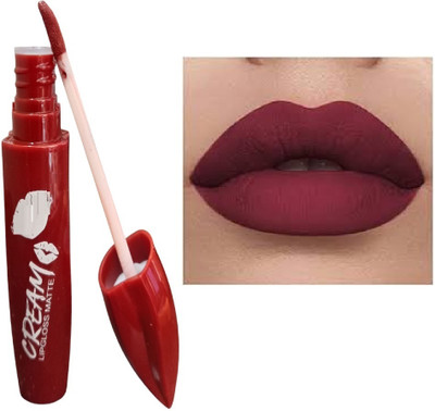Luipui maroon lipstick outstanding for creamy matte look makeup on lips(maroon, 6 ml)