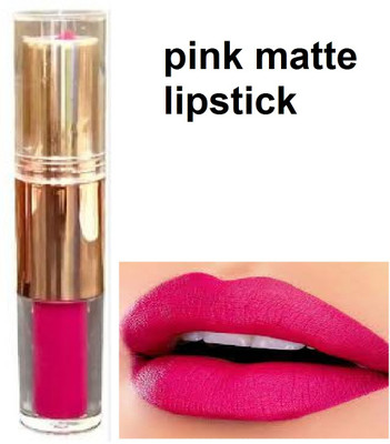Luipui trending pink 2 in 1 crayon + liquid pack of 1(pink, 6 g)