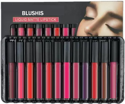 BLUSHIS Beauty Matte Finish, Long Lasting, Waterproof Liquid Lipsticks Combo Set(Multicolor, 5 ml)