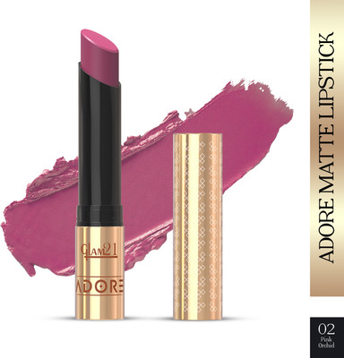Glam21 Adore Lipstick Creamy Matte Lipstick for Women, Smudge & Transfer Proof Lipstick(Pink Orchid, 3.5 g)