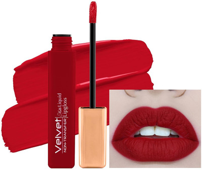 GFSU Matte finish non transfer liquid water proof dark red lipstick3(Red, 6 ml)