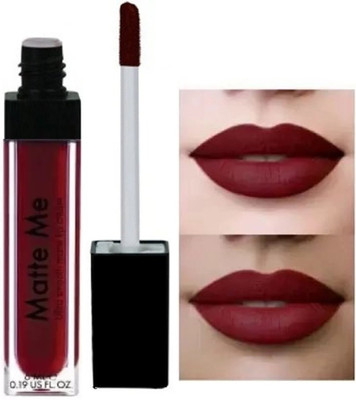 FLORERO Smudge Proof & Kiss Proof Dark Maroon Matte Me Lipstick(dark maroon, 6 ml)