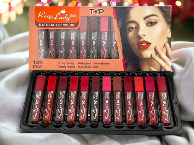 Roop Lady RoopLady Matte Long Lasting Mini Liquid Lipstick Vegan & Cruelty Waterproof(Multicolor, 15 ml)