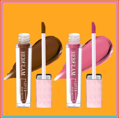 herglam Liquid Lipstick Duo | Smudge-Proof | Intense Color | 2 Matte Shades(Multicolor, 224 ml)